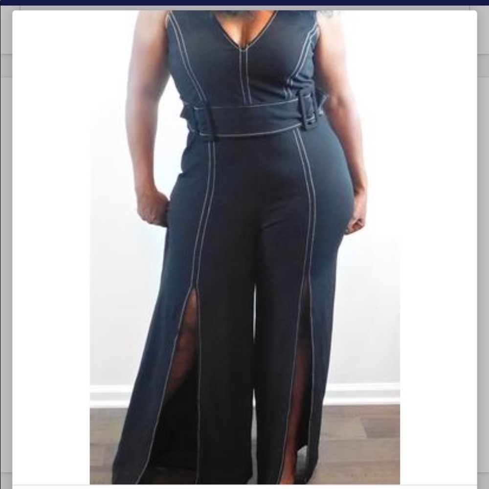 Front Pant Split Jumpsuit